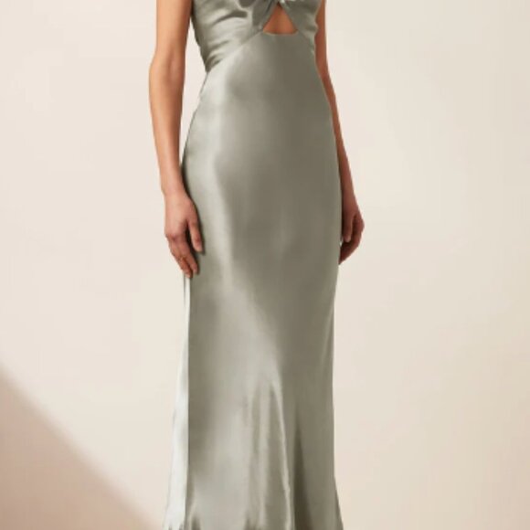 shona joy la lune ruched bodice midi dress Shona Joy - LA LUNE RUCHED BODICE MIDI DRESS